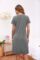 Ekouaer Women’s Nightshirt Short Sleeve Button Down Nightgown V-Neck Sleepwear Pajama Dress
