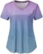 nerohusy Working Uniforms Women Love Heart Print Scrub_Tops V-Neck Short Sleeve Shirts with Pockets T-Shirt Valentine’s Day