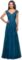 Clothfun Cap Sleeve Mother of The Bride Dresses Evening Gowns for Women Long Fomal Dresses with Pockets
