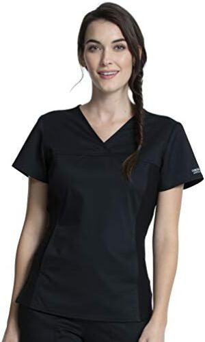 Scrubs for Women Workwear Revolution V-Neck with Knit Sides, Soft Stretch WW2875