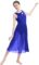 ODASDO Lyrical Dance Costumes for Women Contemporary Dancewear Sleeveless Cut Out Front Mesh Tulle Maxi Dress XS-XL