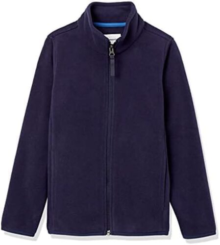 Amazon Essentials Boys and Toddlers’ Polar Fleece Full-Zip Mock Jacket
