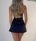 Women Y2k Lace Trim Mini Dress Sexy Spaghetti Strap Backless Short Dress Low Cut Bodycon Sundress Streetwear