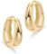 PAVOI 14K Gold Plated Sterling Silver Post Small Chunky Hoops Earrings | Thick Lightweight Gold Hoop Earrings for Women