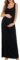 Smallshow Women’s Split Long Maternity Dress Sleeveness Ruched Pregnancy Clothes