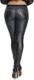 DALLNS Faux Leather PU Elastic Shaping Hip Push Up Pants Black Thick Sexy Leggings for Women