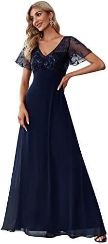 Ever-Pretty Women’s A-Line Sweetheart Illusion Embroidered Maxi Party Evening Dress 7706