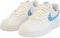 Nike Women’s Air Force 1 Low Shoes, White/Worn Blue-white-white, 8.5