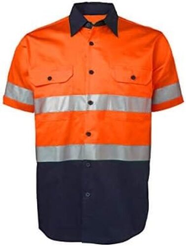 LANTERN FISH High Visibility Shirt for Men Reflective Hi Vis Work Safety Shirt Hi Viz Class 3