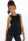 Balera Tank Top Girls Top for Dance Scoop Neck and Cutout Back with Twisted Bow Details