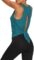 Bestisun Workout Tops Open Back Shirts Gym Workout Clothes Tie Back Musle Tank for Women
