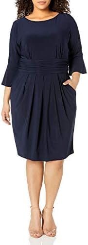 Eliza J Women’s Plus Size Sheath Dress with Flounce Sleeve