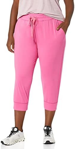 Amazon Essentials Women’s Brushed Tech Stretch Crop Jogger Pant (Available in Plus Size)