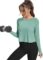 Bestisun Long Sleeve Cropped Tops Athletic Workout Athletic Yoga Gym Crop Tops for Women