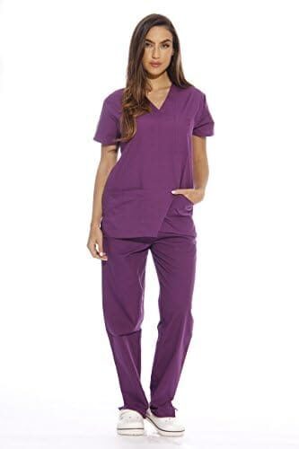 Just Love Women’s Six Pocket Medical Scrubs Set (V-Neck with Cargo Pant)