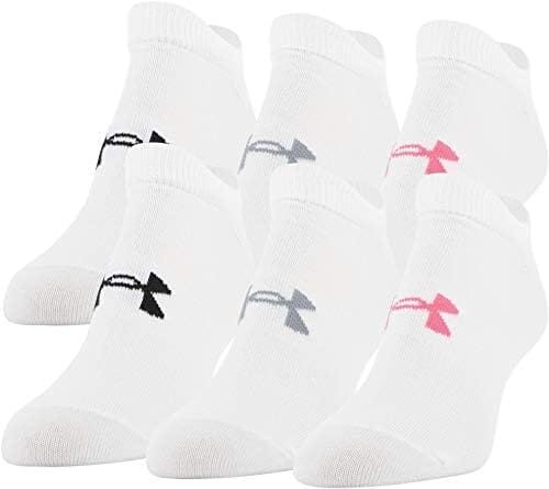 Under Armour Women’s Essential 2.0 Lightweight No Show Socks, 6-Pairs