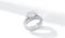Amazon Collection Sterling Silver Platinum Plated Infinite Elements Cubic Zirconia Three Stone Ring