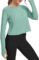 Bestisun Long Sleeve Cropped Tops Athletic Workout Athletic Yoga Gym Crop Tops for Women