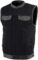 Milwaukee Leather MDM3010 Men’s Black Denim Club Vest with Leather Trim and Hidden Zipper