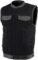 Milwaukee Leather MDM3010 Men’s Black Denim Club Vest with Leather Trim and Hidden Zipper