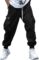 Romwe Men’s Flap Pocket Drawstring Elastic Waist Letter Graphic Street Cargo Pants