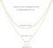 MEVECCO Layered Heart Necklace Pendant Handmade 18k Gold Plated Dainty Gold Choker Arrow Bar Layering Long Necklace for Women