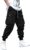 Romwe Men’s Flap Pocket Drawstring Elastic Waist Letter Graphic Street Cargo Pants