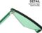 Yoela OLIN Triangle Thick Rimless Sunglasses One Piece Colored Transparent glasses For Women and Men, Green
