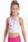 Balera Crop Top Girls Top for Dance Sleeveless Ombré Crew Neck with High Support