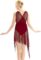YiZYiF Lyrical Women Adult Dance Dress Leotard Mesh Neck Dancewear Flowy Long Slit Skirt