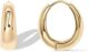PAVOI 14K Gold Plated Sterling Silver Post Small Chunky Hoops Earrings | Thick Lightweight Gold Hoop Earrings for Women