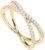 PAVOI 14K Gold Plated X Ring Simulated Diamond CZ Criss Cross Ring for Women