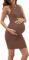 Moyabo Maternity Sleeveless Tank Dress Side Ruching Summer Bodycon Dress for Daily or Baby Shower