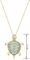 Amazon Collection womens 18k Yellow Gold Plated Sterling Silver Genuine Green Jade Turtle Pendant Necklace, 18″