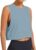 LASLULU Crop Tops Workout Tops Loose Sleeveless Cropped Muscle Tank Open Back Shirts Gym Exercise Clothes for Women