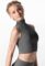 Balera Crop Top Girls Tank for Dance Sleeveless Mock Neck Midi Sports Bra with Strappy Back Criss Cross Straps