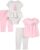Simple Joys by Carter’s Baby Girls’ 4-Piece Bodysuit and Pant Set