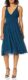 Dress the Population Women’s Alicia Plunging Mix Media Sleeveless Fit and Flare Midi Dress