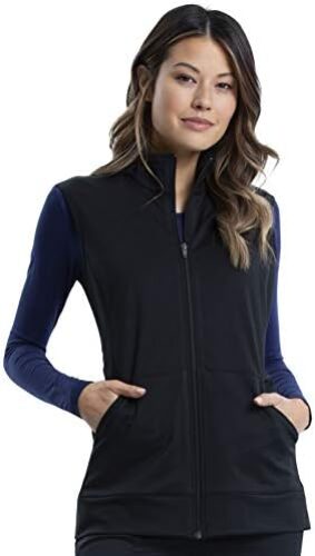 Cherokee Women Scrubs Vest Workwear Revolution Zip Front Knit WW521