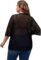 MakeMeChic Women’s Plus Size Glitter Sheer Mesh Short Sleeve Tee Shirt Top