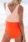 CUPSHE Women’s One Piece Swimsuit Wrap Color Block Tie Side Bathing Suit