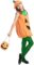 Spooktacular Creations Halloween Child Girl Pumpkin Dress Costume with Hat, Basket for Halloween Dress Up Themed Party