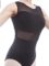 Open Back O Shape Black Ballet Leotards A1B014