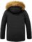 WenVen Men’s Winter Warm Thickened Waterproof Parka Jacket Fur Hooded Coat