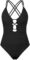 Firpearl Underwire One Piece Swimsuits for Women Sexy Cutout Monokini Ruched Tummy Control Bathing Suits Cross Back Swimwear