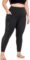 Plus Size Leggings for Women with Pockets Stretchy, L-5XL Tummy Control High Waist Workout Black Mesh Yoga Pants