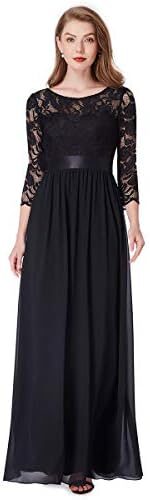 Ever-Pretty Women Elegant 3/4 Sleeve Empire Waist Maxi Bridesmaid Dresses 07412