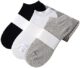 3 Pairs Comfy Ankle Socks, Sporty Grey, Black & White Solid Color Sock Pack, Women’s Stockings & Hosiery