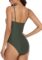 Cindy’s aunt Women’s Bandeau One Piece Swimsuits Tummy Control Bathing Suits with Belt High Cut Monokini Swimwear