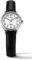 Timex Women’s T2H331 Indiglo Leather Strap Watch, Black/Silver-Tone/White